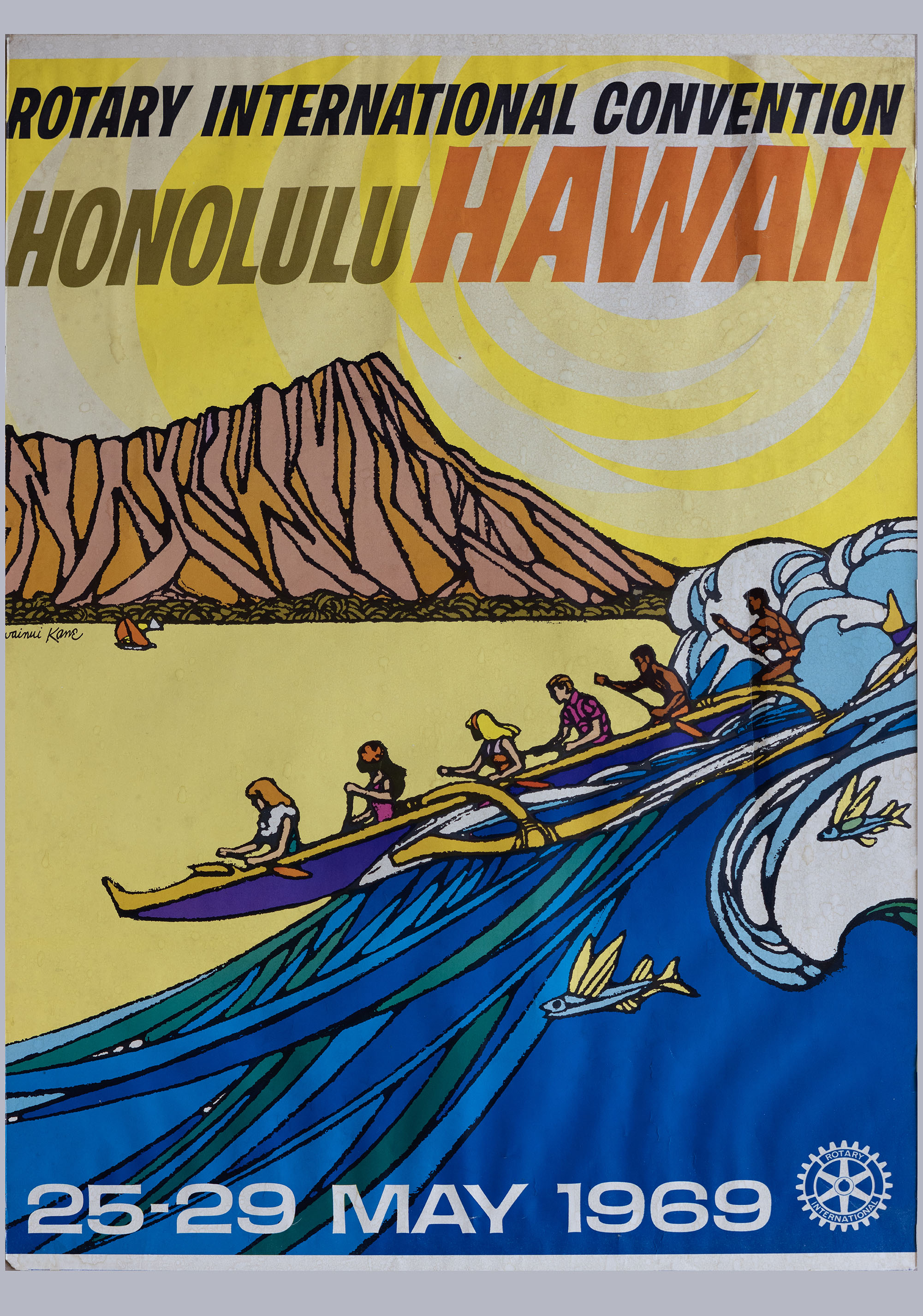 Honolulu Hawaii-poster uit 1969