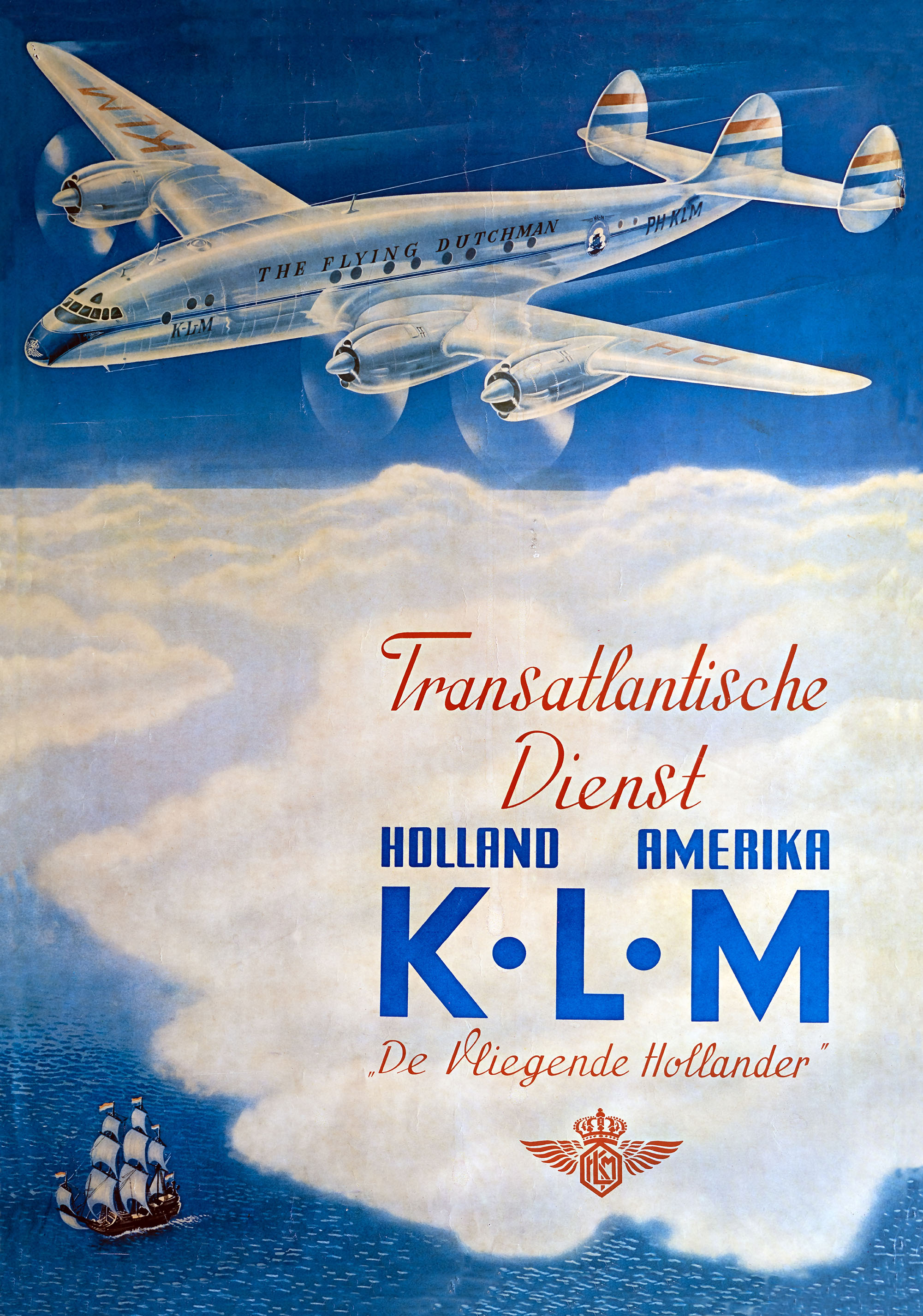 KLM Transatlantische Dienst-poster