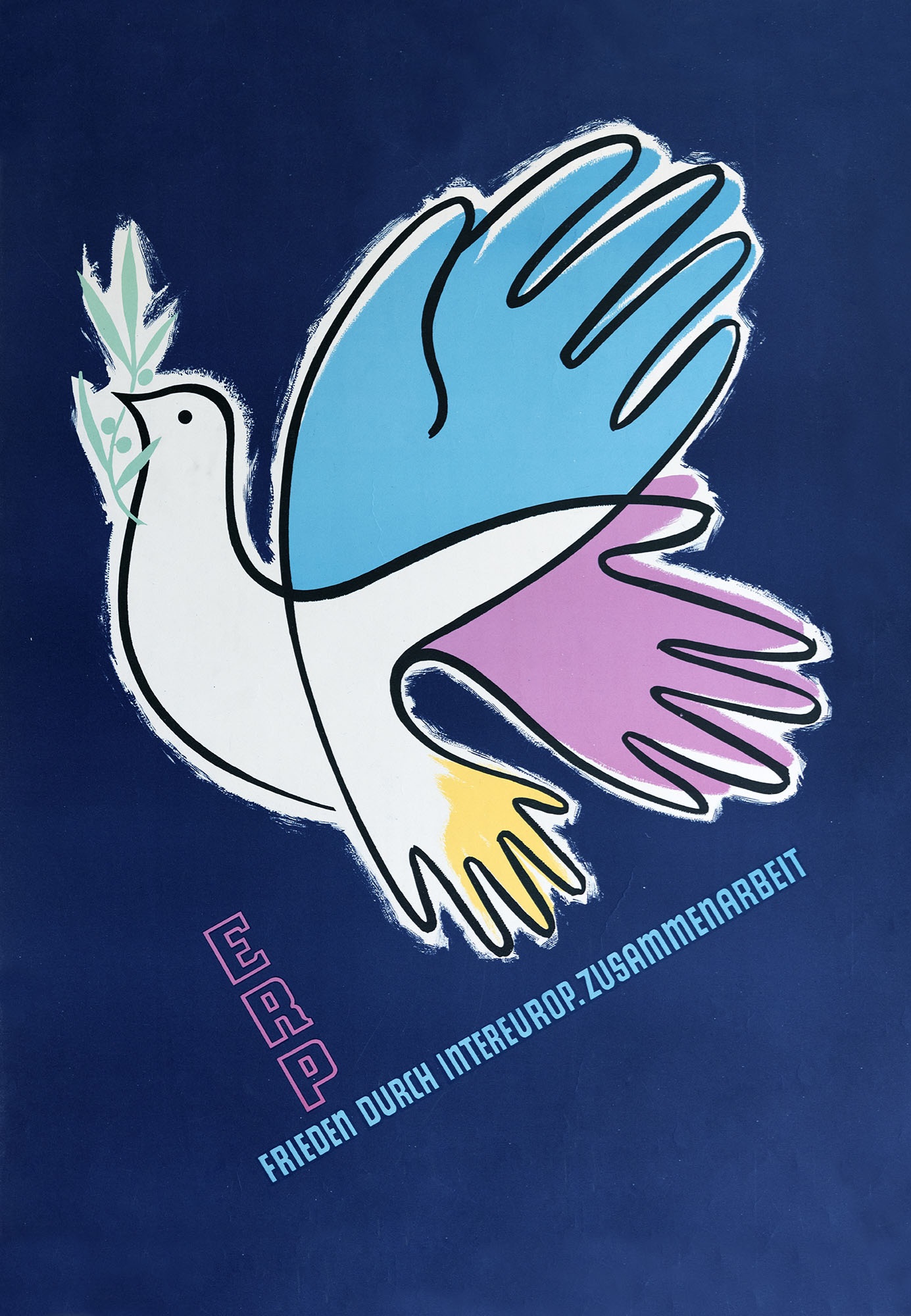 Vredesduif Marshallplan-poster